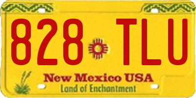NM license plate 828TLU