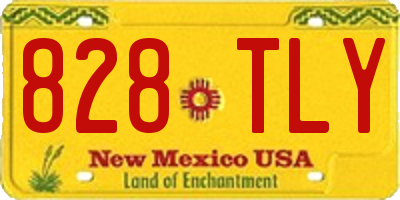 NM license plate 828TLY