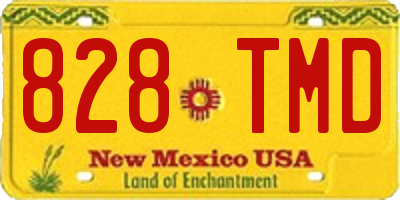 NM license plate 828TMD