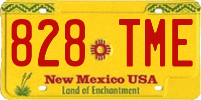 NM license plate 828TME
