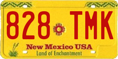 NM license plate 828TMK