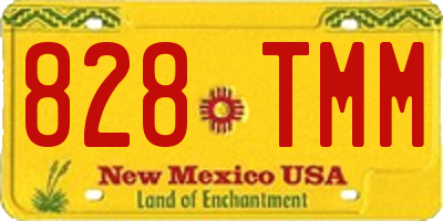 NM license plate 828TMM