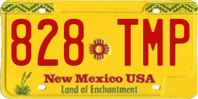 NM license plate 828TMP