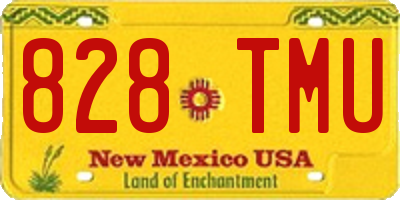NM license plate 828TMU