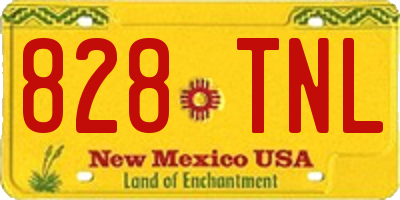 NM license plate 828TNL