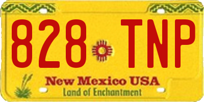 NM license plate 828TNP