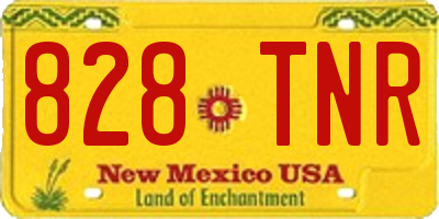 NM license plate 828TNR