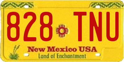 NM license plate 828TNU