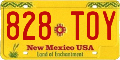 NM license plate 828TOY