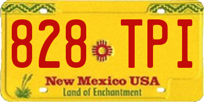 NM license plate 828TPI