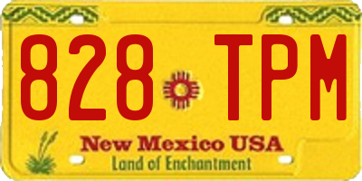 NM license plate 828TPM