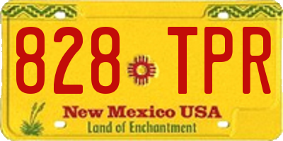 NM license plate 828TPR