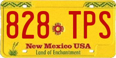NM license plate 828TPS