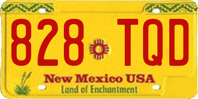 NM license plate 828TQD