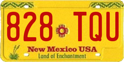 NM license plate 828TQU