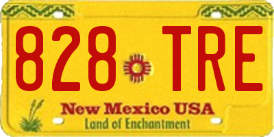 NM license plate 828TRE