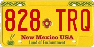 NM license plate 828TRQ