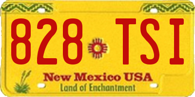 NM license plate 828TSI
