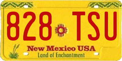 NM license plate 828TSU