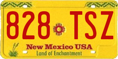 NM license plate 828TSZ