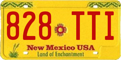 NM license plate 828TTI