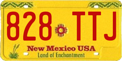 NM license plate 828TTJ