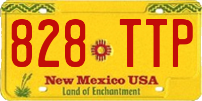 NM license plate 828TTP