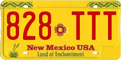 NM license plate 828TTT