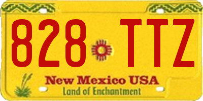 NM license plate 828TTZ