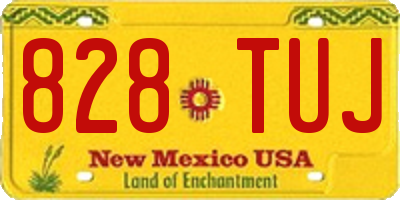 NM license plate 828TUJ