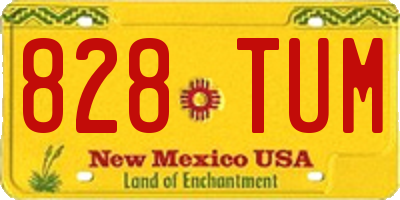 NM license plate 828TUM