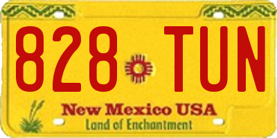 NM license plate 828TUN