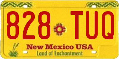 NM license plate 828TUQ