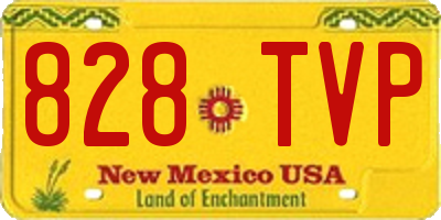 NM license plate 828TVP