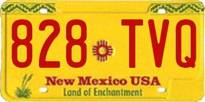 NM license plate 828TVQ