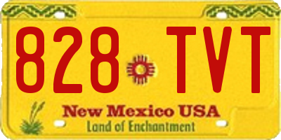 NM license plate 828TVT