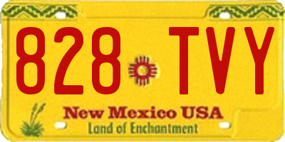 NM license plate 828TVY