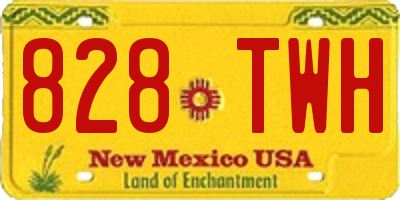 NM license plate 828TWH