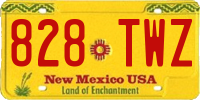 NM license plate 828TWZ