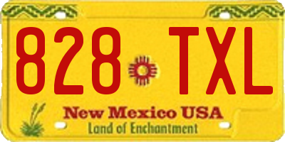 NM license plate 828TXL