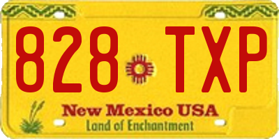 NM license plate 828TXP