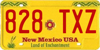 NM license plate 828TXZ