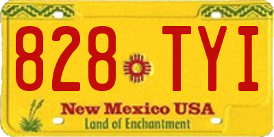NM license plate 828TYI