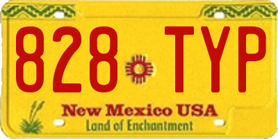 NM license plate 828TYP