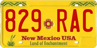 NM license plate 829RAC