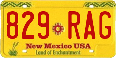 NM license plate 829RAG