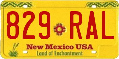 NM license plate 829RAL