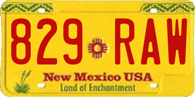NM license plate 829RAW