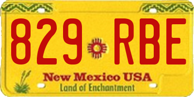 NM license plate 829RBE