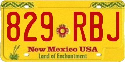 NM license plate 829RBJ